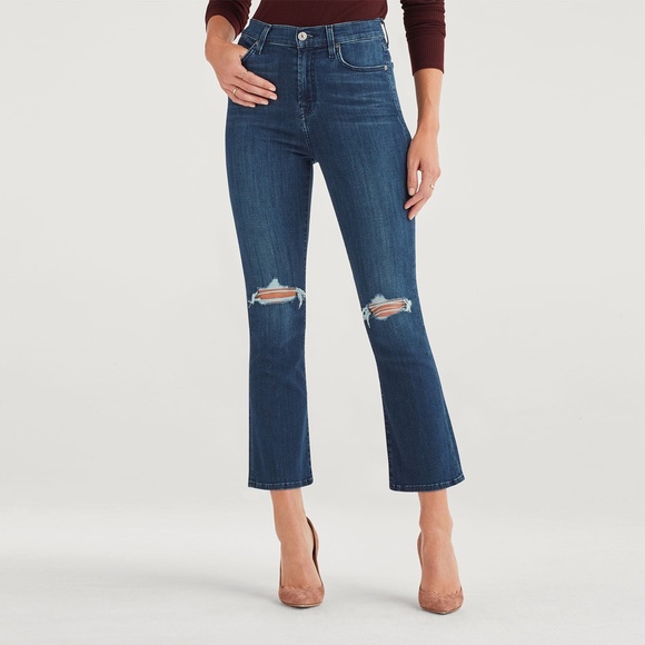 7 For All Mankind High Waist Slim Kick Jeans NWT - Picture 3 of 13